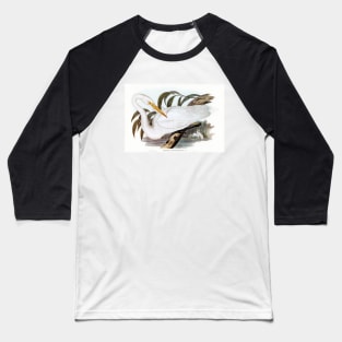 Australian Egret Baseball T-Shirt